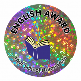 English Award Sparkly Stickers