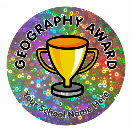 Geography Award Sparkly Stickers