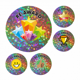 RE Award Sparkly Stickers