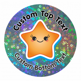 Customisable Sparkly Star Stickers