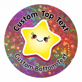 Customisable Sparkly Star Stickers