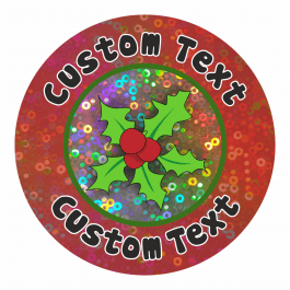 Customisable Christmas Sparkly Stickers