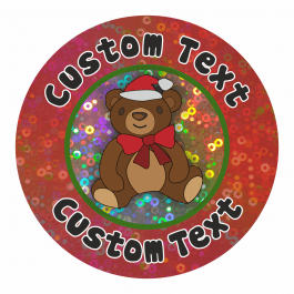 Customisable Christmas Sparkly Stickers