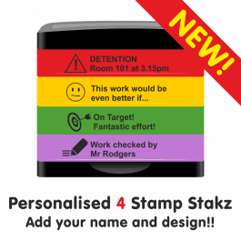 Personalised Stamp Stakz - 4 Bricks