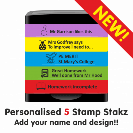Personalised Stamp Stakz - 5 Bricks