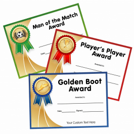 Football Award Certificates - Mixed Pack