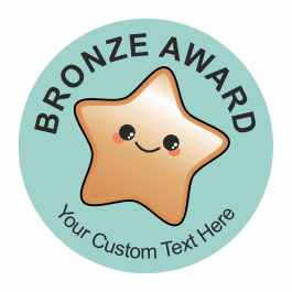 Bronze Star Award Stickers 35mm