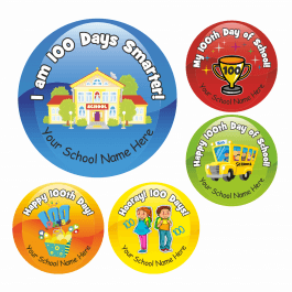100th Day of School Stickers