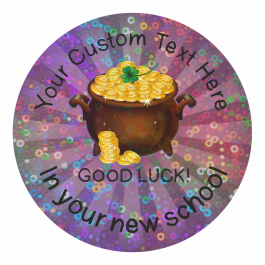 Good Luck in your new school Sparkly Stickers