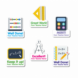 Custom Shape Maths Stickers