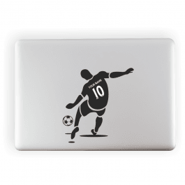 Footballer Custom Name Laptop Sticker
