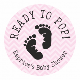 Ready to Pop Pink Footprint Stickers
