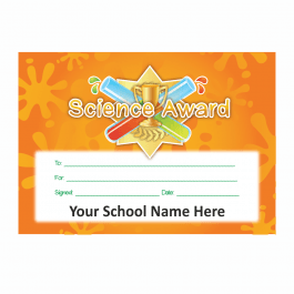 Science Award Gold Star Certificate