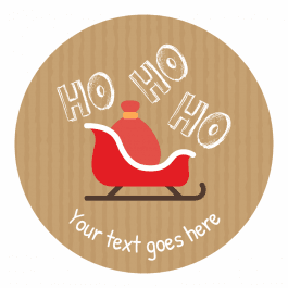 Christmas Stickers - Brown Paper Ho Ho Ho Design
