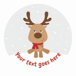 Christmas Stickers - Cute Reindeer