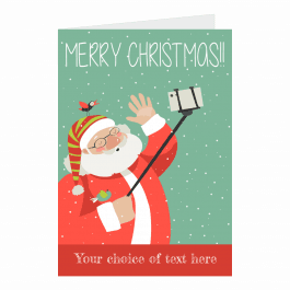 Santa Selfie Personalised Christmas Cards