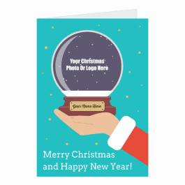 Personalised Photo Christmas Cards - Snow Globe Design