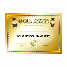 Gold Award Spot Certificate