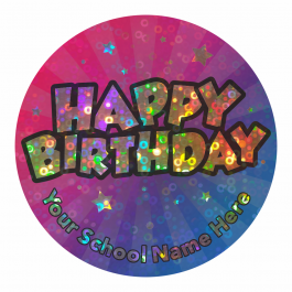 Super Sparkly Happy Birthday Stickers