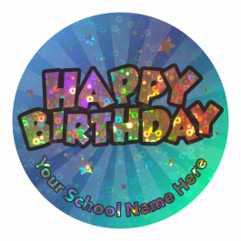 Super Sparkly Happy Birthday Stickers
