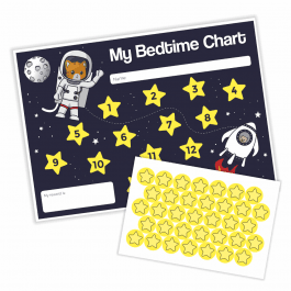 Space Cats Bedtime Chart & Stickers