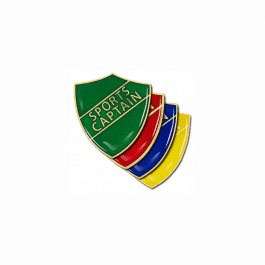  Sports Captain Pin Badge - Shield