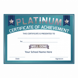 Platinum Certificate of Achievement
