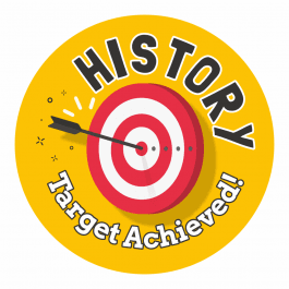 History Target Achieved Stickers