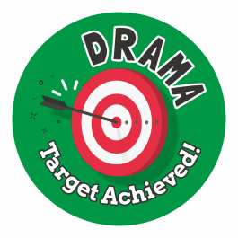 Drama Target Achieved Stickers