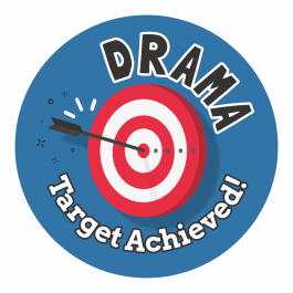 Drama Target Achieved Stickers