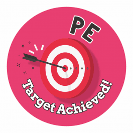 PE Target Achieved Stickers