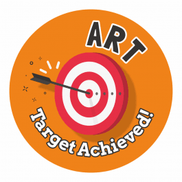 Art Target Achieved Stickers