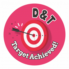 D&T Target Achieved Stickers