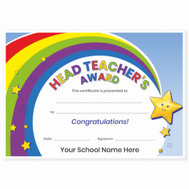 Head Teacher's Award Rainbow Certificates