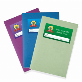 Exercise Book Labels with Logo - Gradient