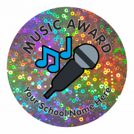 Music Award Sparkly Stickers