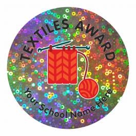 Textiles Award Sparkly Stickers