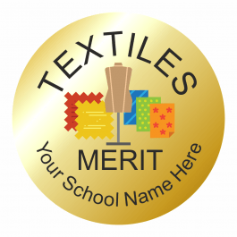 Textiles Metallic Gold Reward Stickers