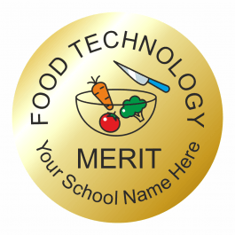 Food Technology Metallic Gold Reward Stickers