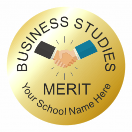 Business Studies Metallic Gold Reward Stickers