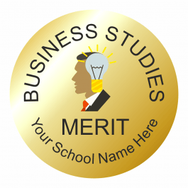 Business Studies Metallic Gold Reward Stickers
