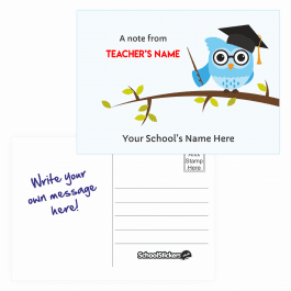 Teacher's Personalised Postcards - Owl Design