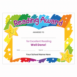 Rainbow Reading Award Certificates