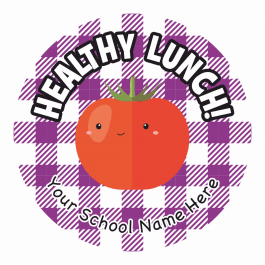 Healthy Eating Gingham Stickers