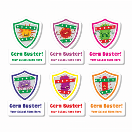 Germ Buster Custom Shape Stickers