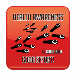 Bacterial Awareness Square Stickers