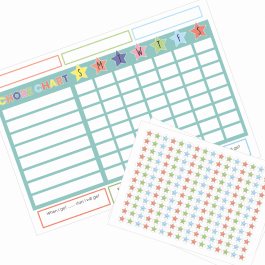 Personalised Chore Star Chart & Stickers