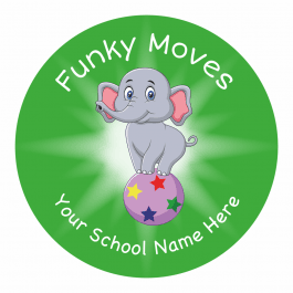 Dancing Elephants Reward Stickers