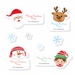 Christmas Custom Shape Present Labels