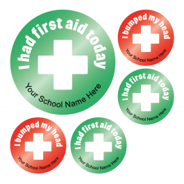 Metallic First Aid Stickers